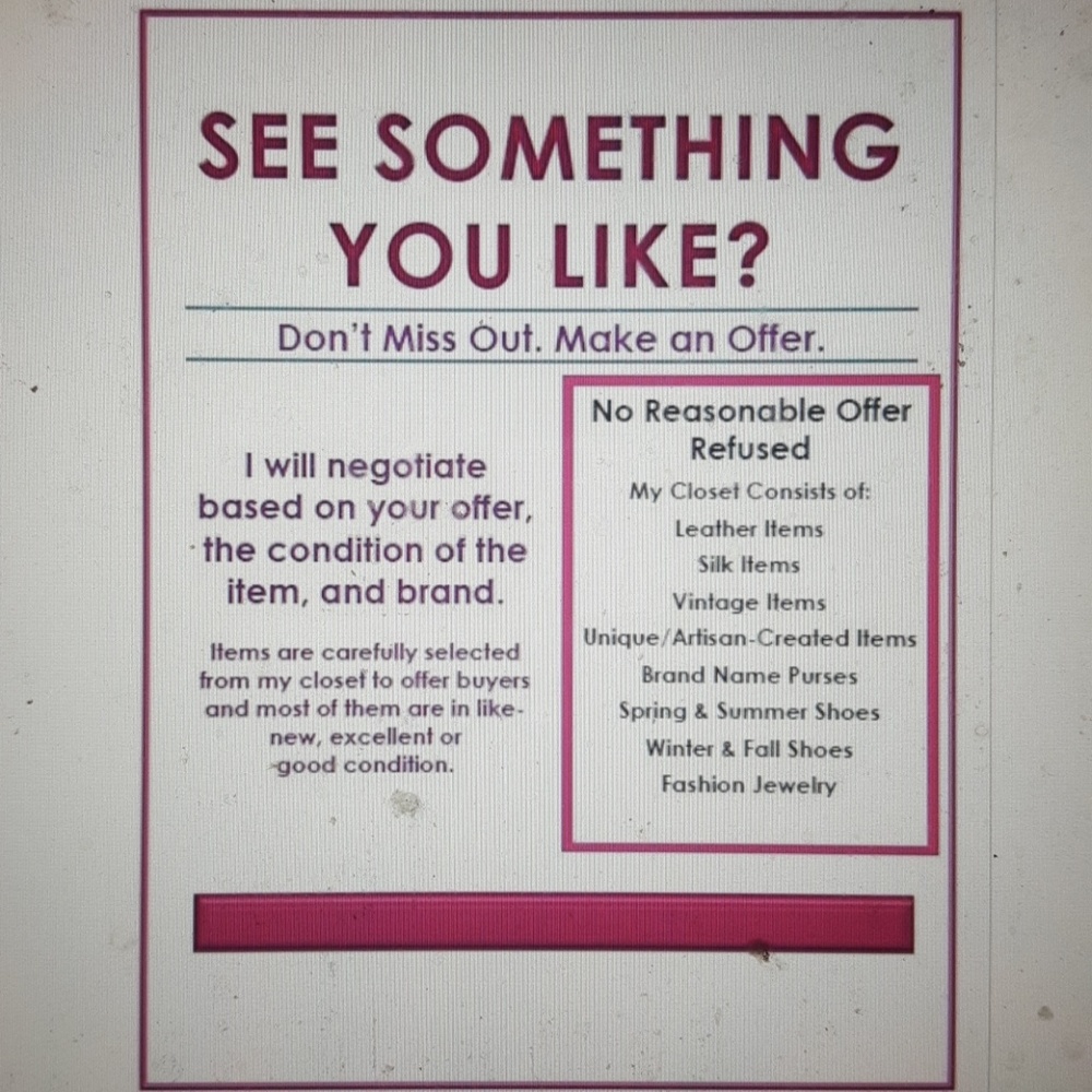 No reasonable offer refused